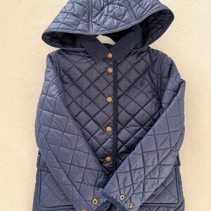 Ralph Lauren Polo Girls size 6Navy Quilted Kids Jacket, Like New!!!